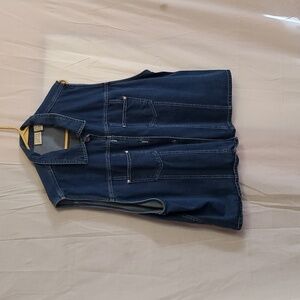 Vintage Denim Vest Plus Size